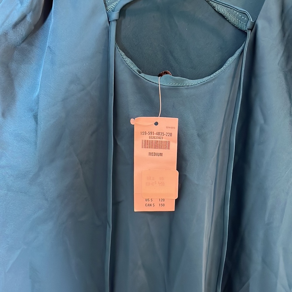 NWT Abercrombie & Fitch Lace Up Back Slip Midi Dress Size M - Picture 3 of 6